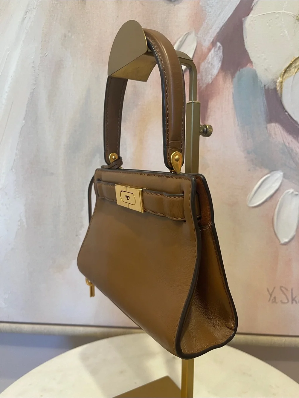 Tory Burch Mini Radziwill Satchel with Gold Hardware & Key